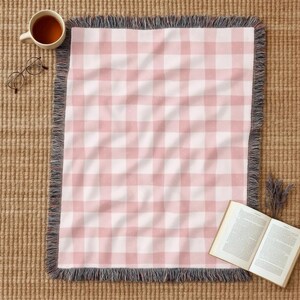 Woven Plaid Cotton Throw Blanket – Cozy Couch Cover for Gifting