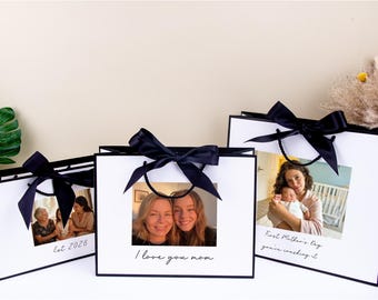 Personalized Photo Gift Bag | Custom Mother’s Day, Grandma, New Mom Keepsake Bag