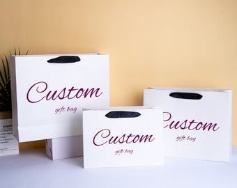 Bolsas de regalo con logotipo personalizado: bolsas de papel con marca personalizada para empresas