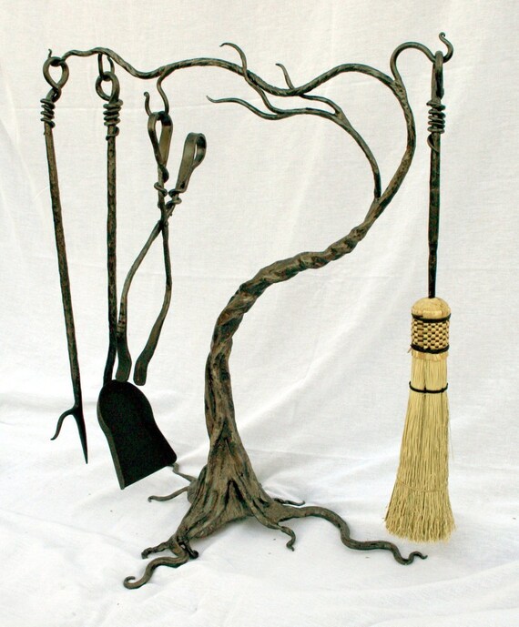 Custom Made Tree Fireplace Tools Etsy