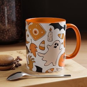 Spooky Halloween Coffee Mug: Pumpkin Decor, Trick or Treat