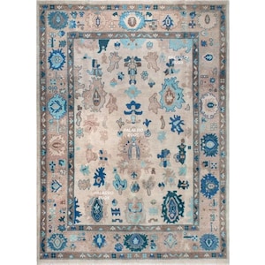 Turkish Oushak Rug,Modern Multicolored Area Rug 9x12, Large Area Handmade Bohemian Rug|8×10 9×12 Living Area Rug,Bedroom Rug| Home Decor Rug