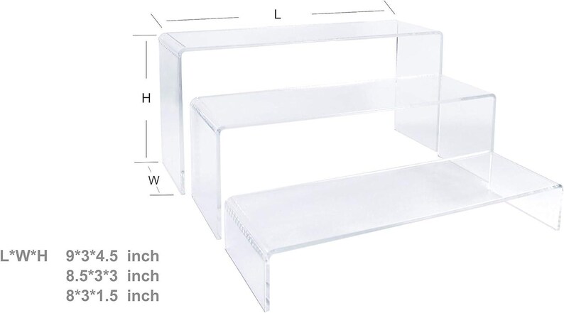 Clear Acrylic Display Risers - Dessert & Jewelry Showcase (2 Sets) - Etsy