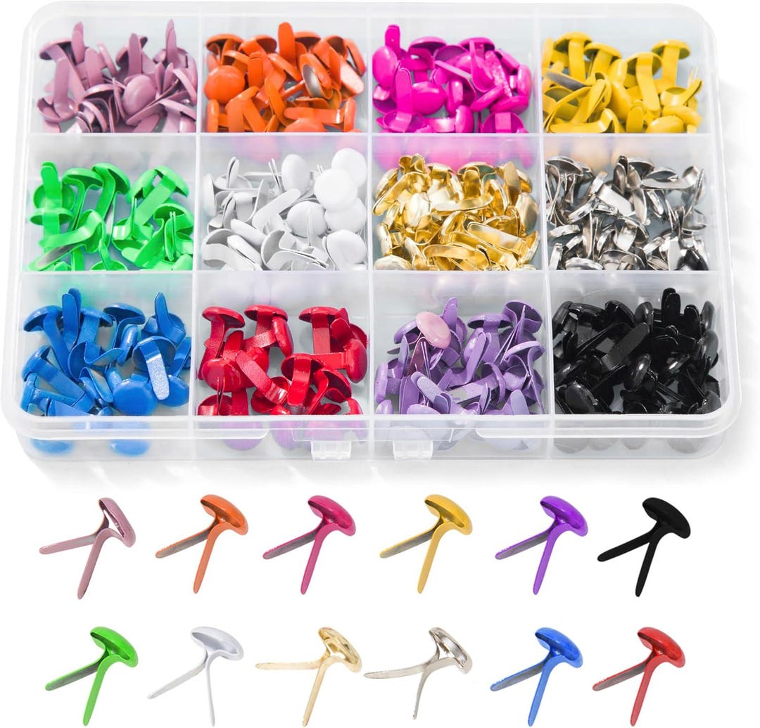 180pcs Colored Metal Brads, Paper Fasteners for Scrapbooking - Etsy