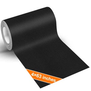 Leather Repair Kit for Furniture, 4×63 in Black Leather Tape for Car Upholstery Seat Repair, Upgraded Self-Adhesive Fabric Leather Repair