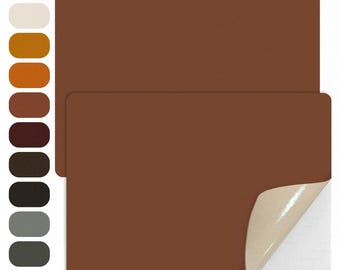Brown Leather Repair Patches, Self-Adhesive Furniture Vinyl