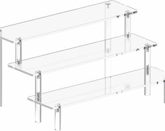 3-Tier Acrylic Display Risers, Perfume & Cupcake Stand