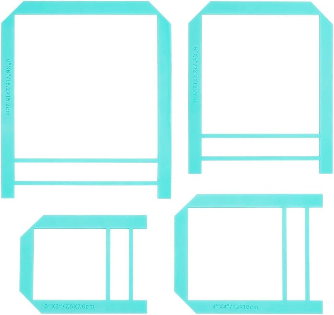 Mini Acrylic Bookbinding Template Set, Turquoise Stencils (4 Sizes) - Etsy