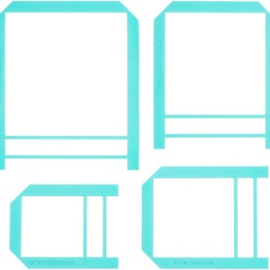 4 Stücke 4 Größen Mini Buchbindewerkzeuge, Acryl Haftnotizen Buchbinder Guide Schablone Vorlage, Buchbinderei Lineal Scrapbooking Werkzeug