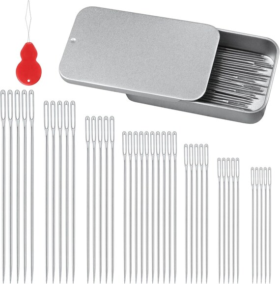 Agulhas de costura grandes 80/40 peças, tamanhos de agulhas