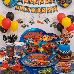 119 pcs Blaze and the Monster Machines Birthday party, blaze and the monster machines party, cake topper, party decor, party supplies