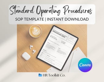 Small Business SOP Template | Editable Canva Standard Operating Procedure | HR & Operations Workflow