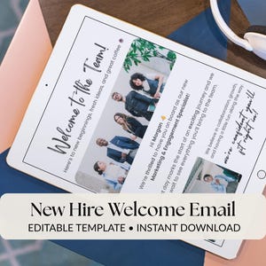 Editable New Hire Welcome Email Template | Canva HR Onboarding (Digital Download)