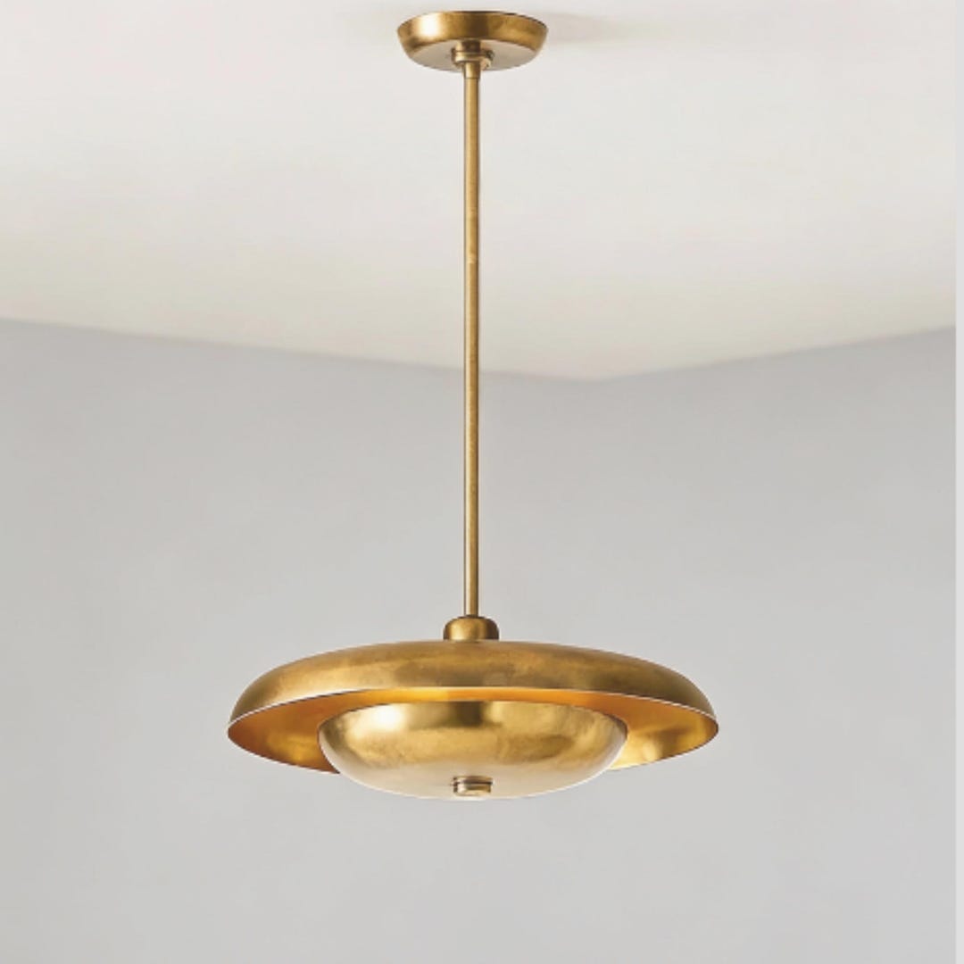 Mid Century Brass Pendant Light Dining Room Brass Ceiling Light - Etsy