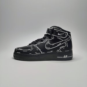 Op maat gemaakte handgeschilderde NIKE Air Force 1 '07 hoog