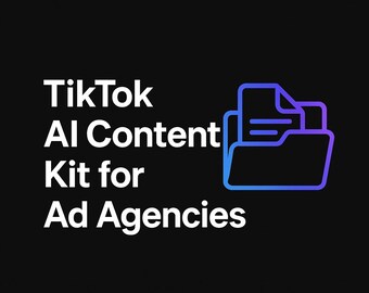 Kit de contenido de IA de TikTok para agencias de publicidad