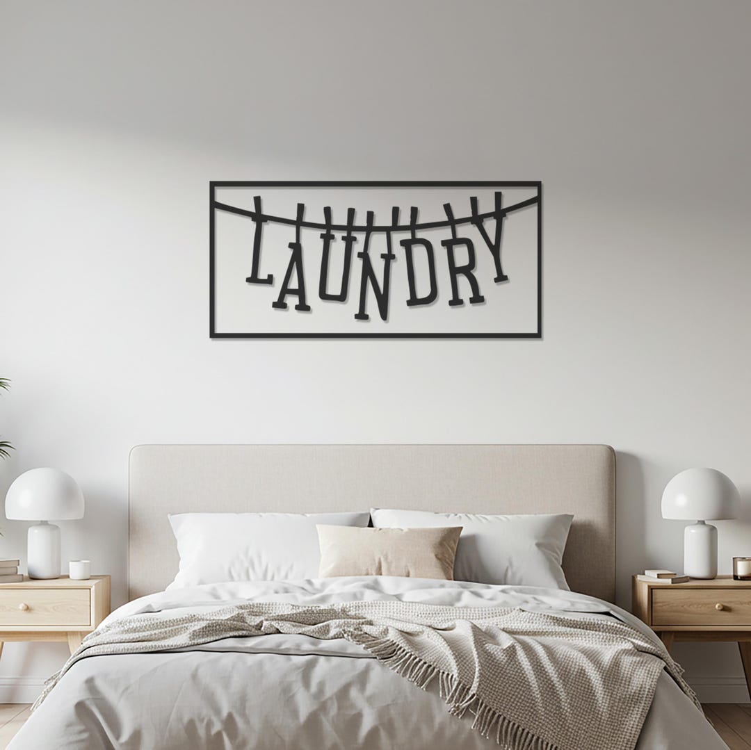 Laundry Metal Wall Art, Laundry Room Sign, Decorative Wall Accent for ...