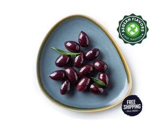 Handgemachte Kalamata-Oliven mit Oregano: Griechischer authentischer Geschmack
