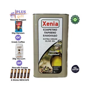 Greek Extra Virgin Olive Oil: New Harvest, Low Acidity, 3 Liters