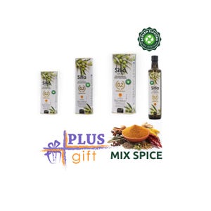 New Harvest Gold Premium Sitia Acidity 0.2% Extra Virgin Olive Oil Gold Edition PDO Sitia Crete a strong Fruity Bitter Taste GIFT mix spices