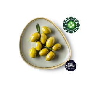 Handmade Green Olives with Oregano: Greek Mediterranean Snack