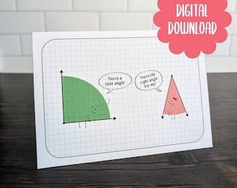 Punny Math Valentine's Day Card | Angles Gift (Digital Download)
