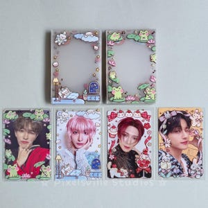 Cartoon Photo Card Sleeves/Protectors (5 x 10 designs; set of 50) | 61 x 91mm | Cute Kpop card sleeves