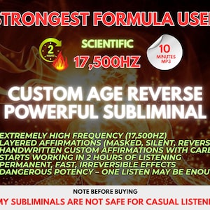Custom Age Reverse Subliminal | Personalized Youthful Glow Audio | Custom Anti-Aging & Rejuvenation Subliminal | Digital Download