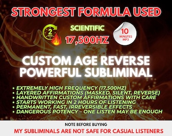 Custom Age Reverse Subliminal | Personalized Youthful Glow Audio | Custom Anti-Aging & Rejuvenation Subliminal | Digital Download