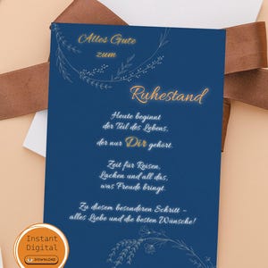 Pensioenkaart om te printen | Afscheidskaart voor collega's | Digitale wenskaart A4/A5 & 5x7 inch – PDF direct downloaden