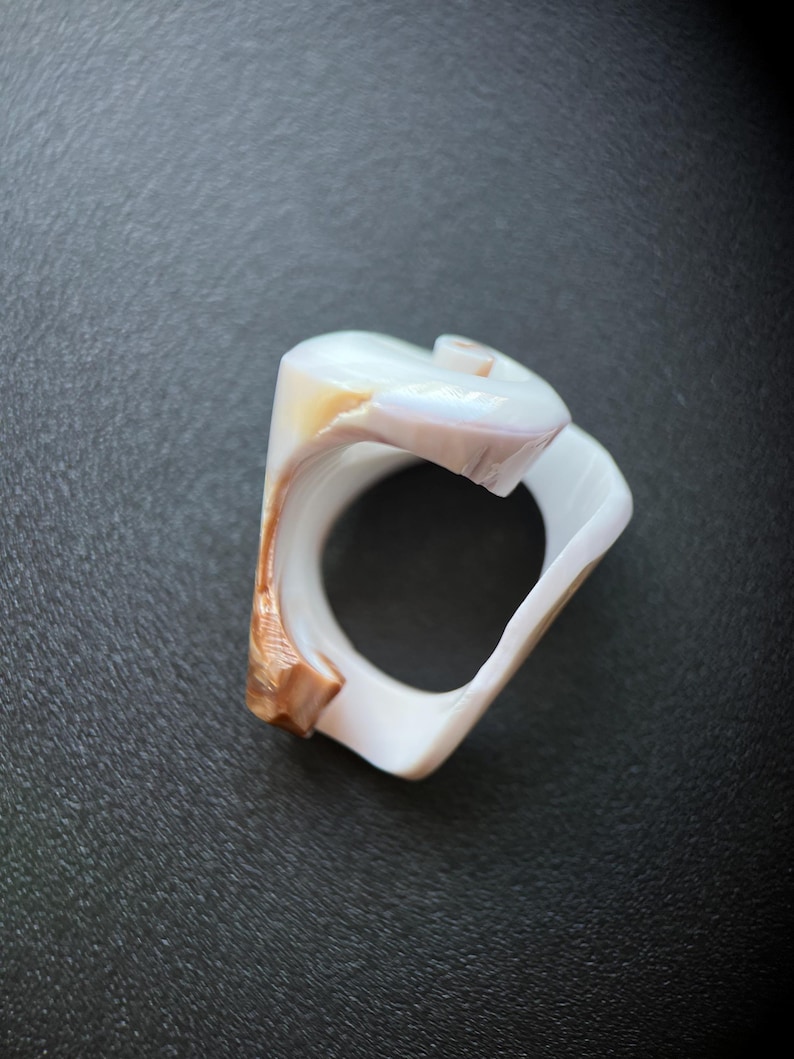 Natural Bali Shell Ring, Wabi-sabi Imperfect Character, SPIRÁ Seconds ...