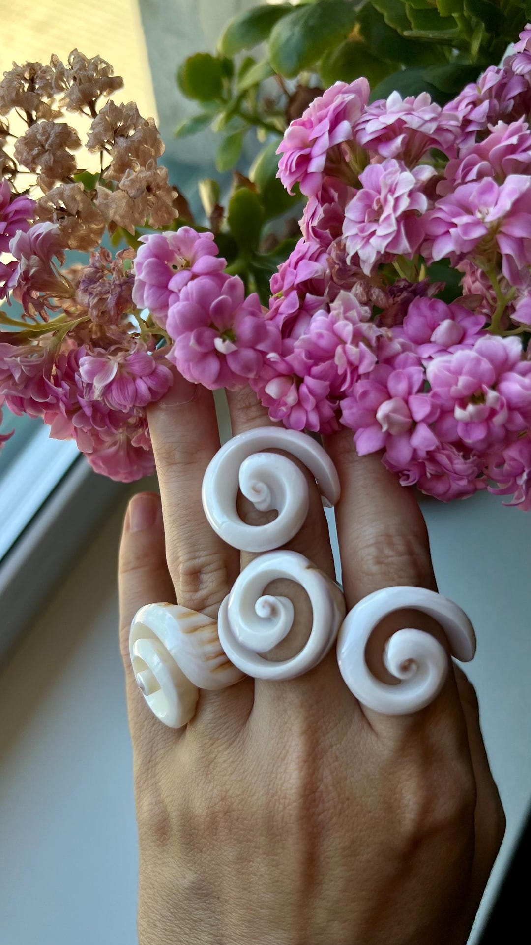 Natural Bali Shell Ring, Wabi-sabi Imperfect Character, SPIRÁ Seconds ...