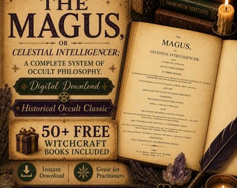 The Magus PDF Bundle, Francis Barrett 1801 Occult Grimoire, Celestial Intelligencer, Cabala, Talismans, 50 Free Books occult philosophy