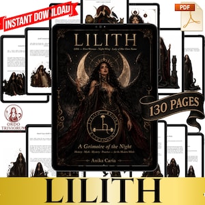 Lilith Grimoire PDF, Dark Goddess Digital Book, Witchcraft & Divine Feminine Shadow Work Lilith Dark Feminine Printable Ritual Devotional