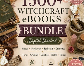 Witchcraft Bundle: 1500+ PDF ebooks Spells, Wicca, Spellcraft, Grimoires, candles, Stones (Digital Download)
