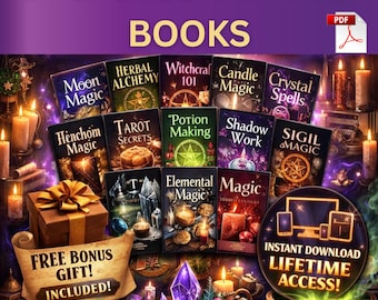 Spell books Bundle: 97 Spellcrafting ebooks  Spells Book, witchcraft spells, Book of shadows, Pagan, Occult, Spells PDF, (Digital Download)