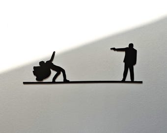 Wall decoration to hang - Matrix - Industrial style - Laser cut - Made in France