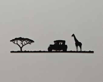 Wall decoration - Tintin in the Congo - Industrial and minimalist style - Laser cut - Made in France