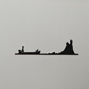 Wall decoration to hang - Tintin - The Black Island - Industrial and minimalist style - Laser cut - Made in France