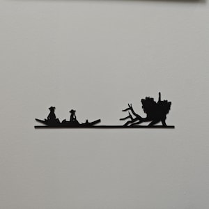 Wall decoration to hang - Tintin The Broken Ear - Industrial and minimalist style - Laser cut - Made in France