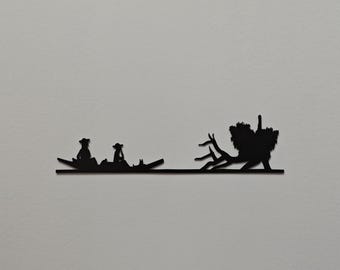 Wall decoration - Tintin The Broken Ear - Industrial and minimalist style - Laser cut - Made in France