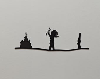 Wall decoration - Tintin in America - Industrial and minimalist style - Laser cut - Made in France