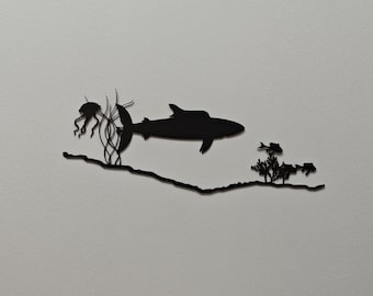 Wall decoration - Tintin and Red Rackham's Treasure - Industrial style - Laser cut - Made in France