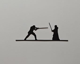 Decoración de pared - Star Wars Episodio VIII - Los últimos Jedi - Estilo industrial - Corte láser - Fabricado en Francia
