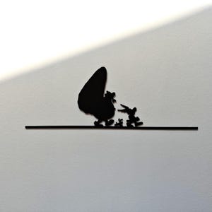 Wall decoration to hang - Asterix and Obelix - Comic strip - Industrial style - Laser cut - Made in France