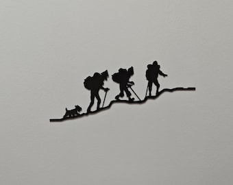 Wall decoration - Tintin in Tibet - Industrial and minimalist style - Laser cut - Made in France