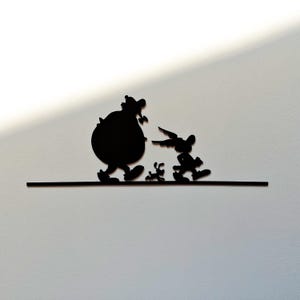 Wall decoration to hang - Asterix and Obelix - Comic strip - Industrial style - Laser cut - Made in France
