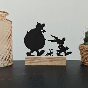 Decoration on base - Asterix and Obelix - Comic strip - Industrial and minimalist style - Handcrafted - Made in France