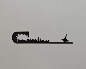 Wall decoration to hang - Inception - Industrial style - Laser cut - Made in France