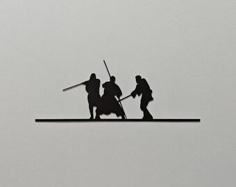 Decoración de pared para colgar - Star Wars Episodio I - La amenaza fantasma - Estilo industrial - Corte láser - Fabricado en Francia